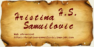 Hristina Samuilović vizit kartica